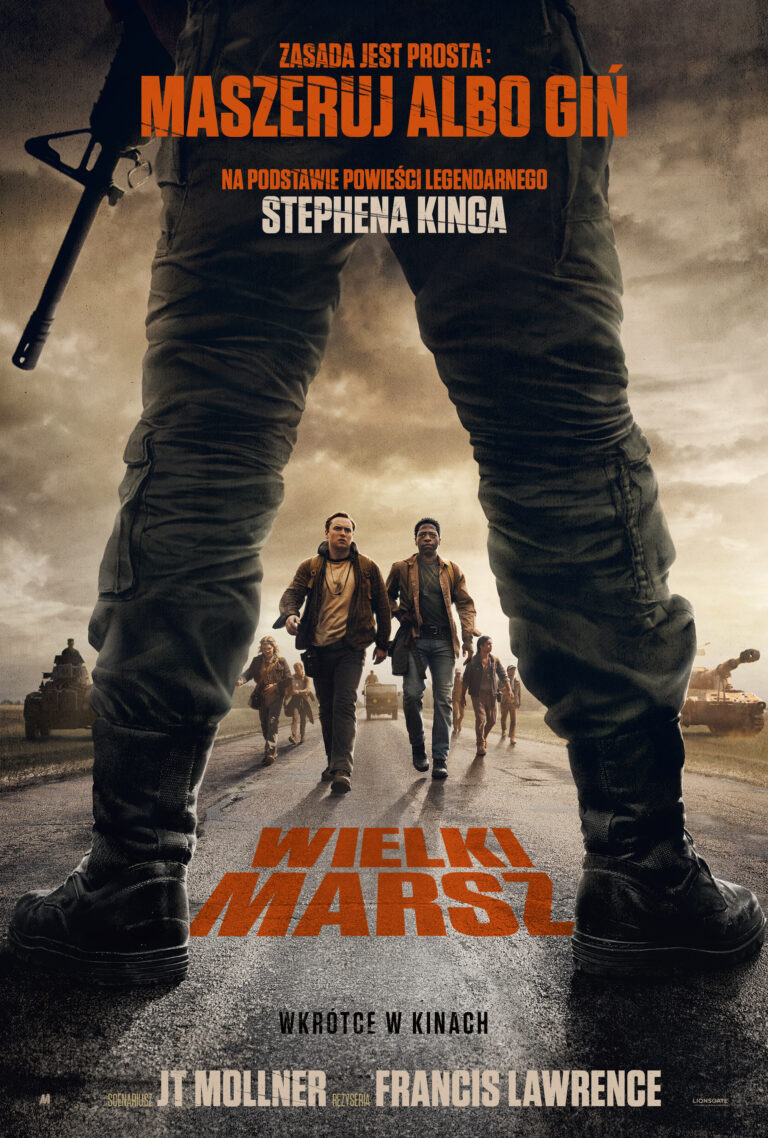Plakat filmu ,,Wielki Marsz" - przedstawiające nogi w rozkroku